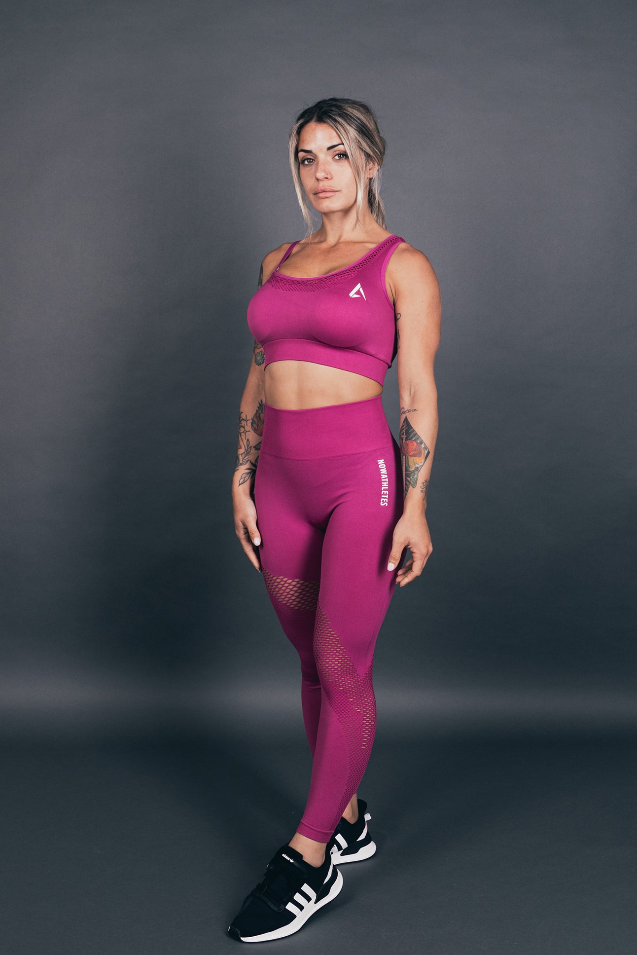 Wave Compression Leggings - Pink