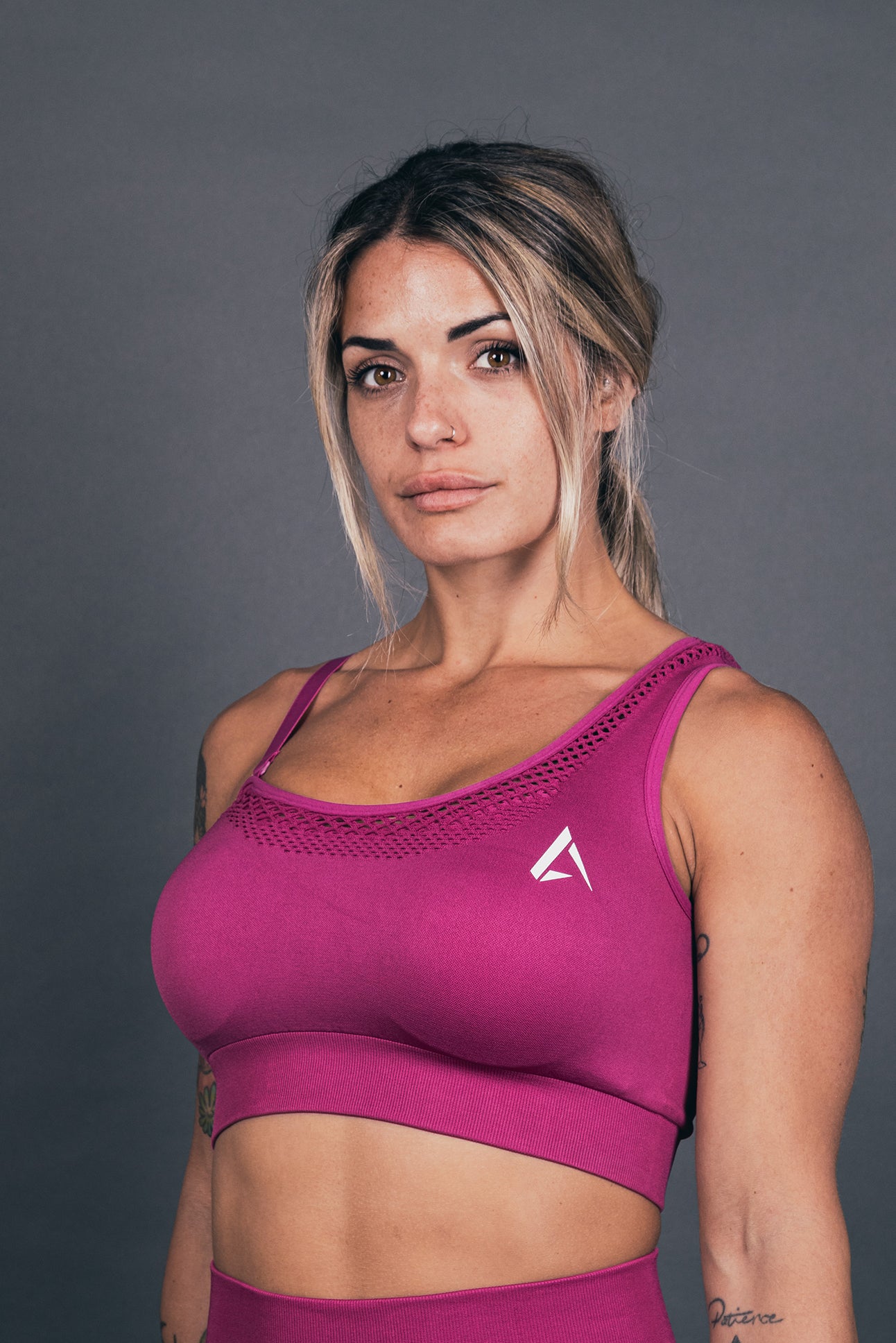 Wave Compression Sport Bra - Pink