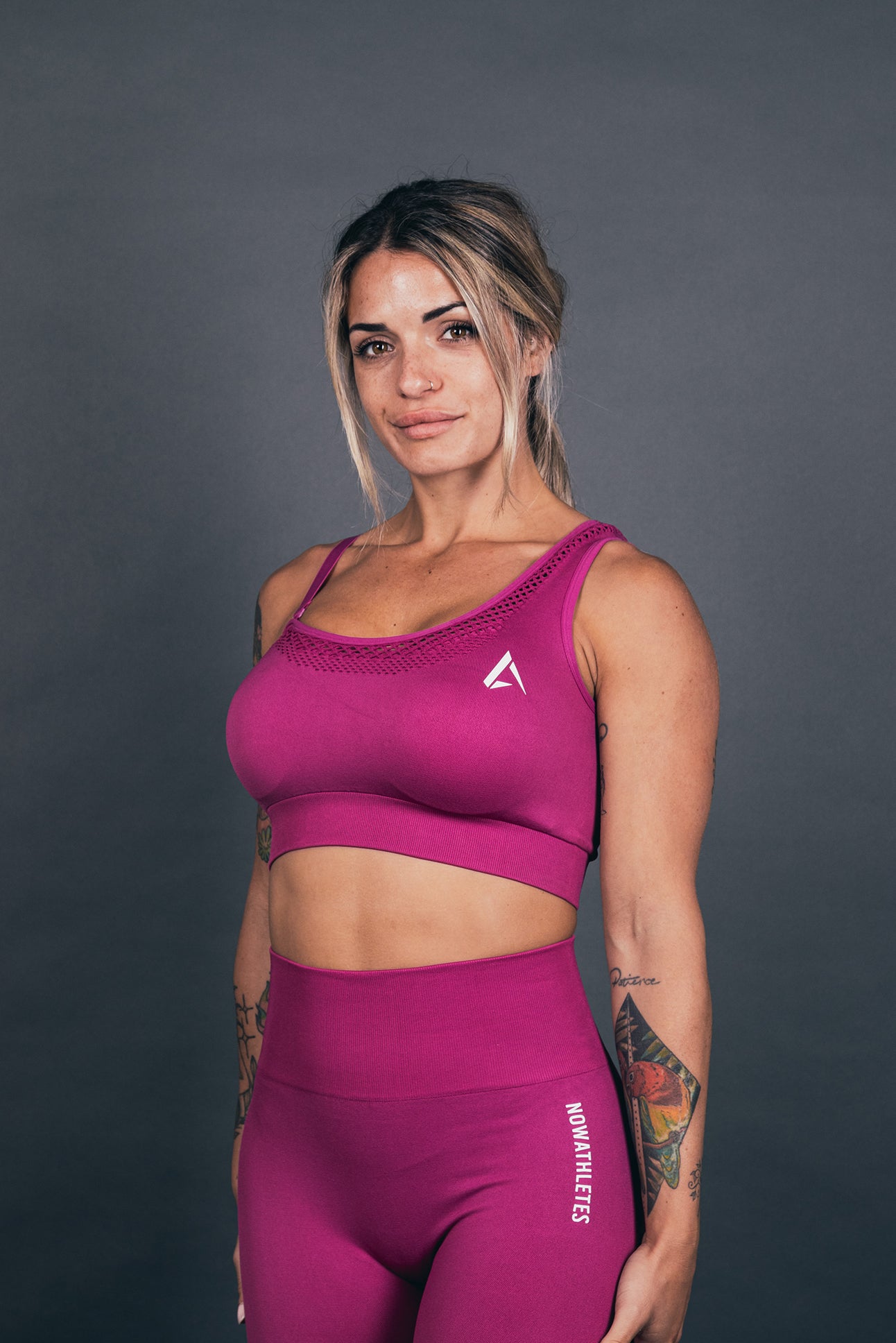 Wave Compression Sport Bra - Pink