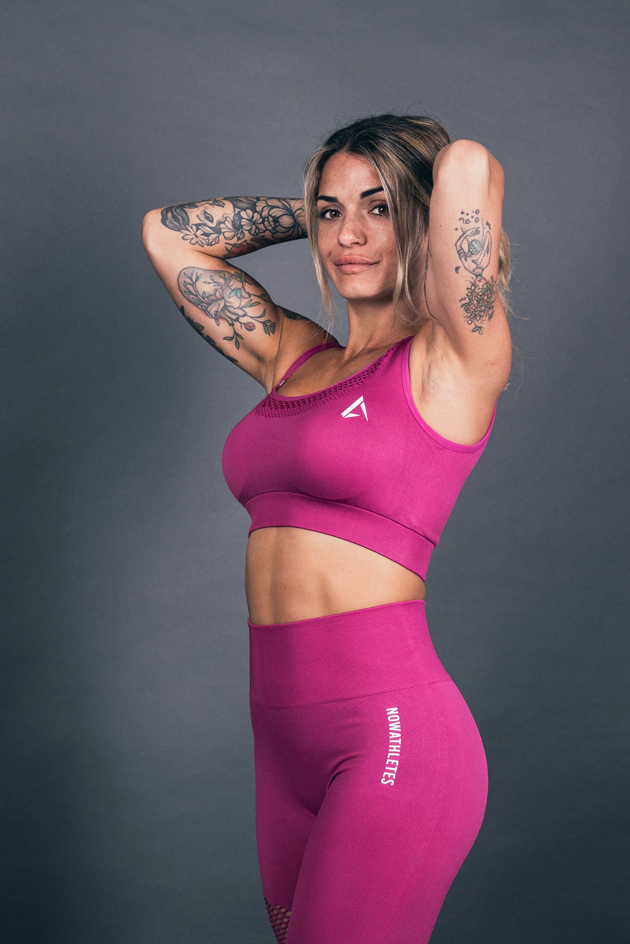 Wave Compression Leggings - Pink