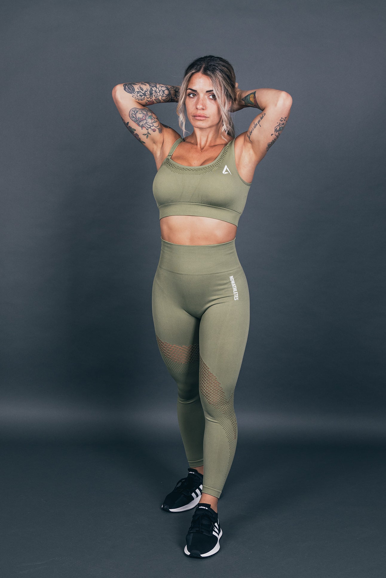 Wave Compression Leggings - Military Green