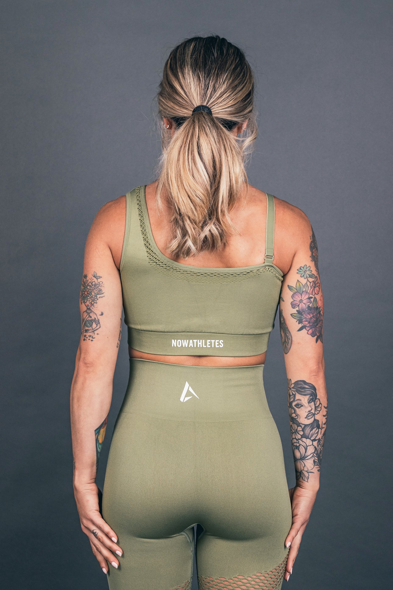 Wave Compression Leggings - Military Green